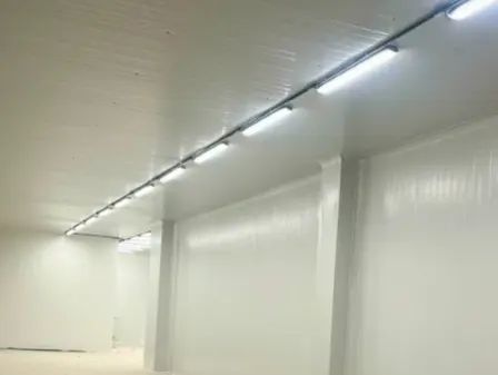 Vista interior de de bodega prefabricada con paneles SmartPanel