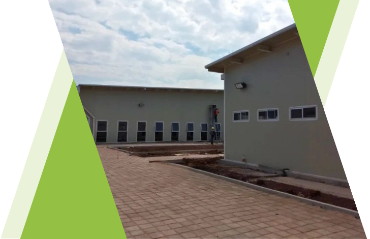 SmartPanel industrial factory exterior with clear skies